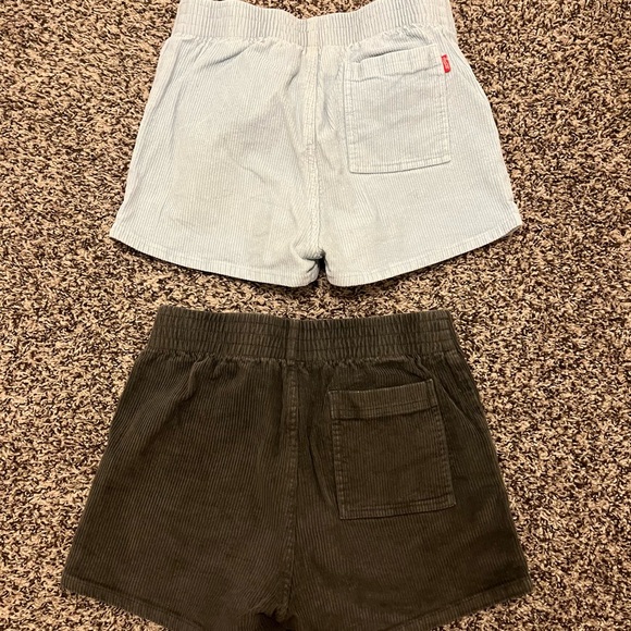 Hammies High Waist Corduroy Shorts Set- Light Blue and Dark Green - Picture 6 of 6